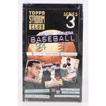 1994 Topps Stadium Club Series 3 Baseball Hobby Box