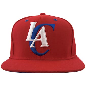 Los Angeles Clippers Adidas Red Retro Flat Brim Snapback Hat (Adult OSFA)