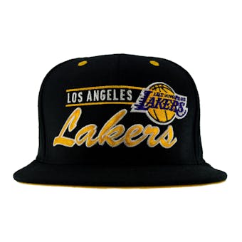 Los Angeles Lakers Adidas Black Grind Snapback Adjustable Hat (Adult One Size)