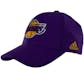 Los Angeles Lakers Adidas Team Second Color Structured Flex Fitted Hat (Adult One Size)