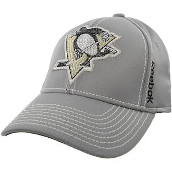 Pittsburgh Penguins Reebok Gray Center Ice Second Season Structured Flex Fit Hat (Adult L/XL)