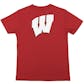 Wisconsin Badgers Colosseum Red Youth Performance Digit Tee Shirt (Youth XS)