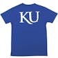 Kansas Jayhawks Colosseum Blue Youth Performance Digit Tee Shirt