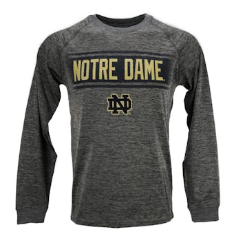 Notre Dame Fighting Irish Colosseum Grey Slate II Performance Long Sleeve Tee Shirt (Adult M)