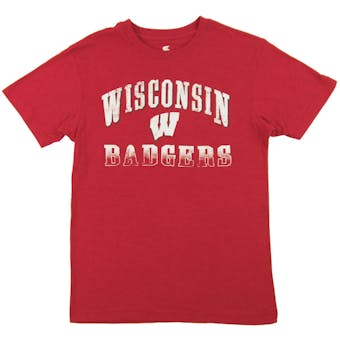 Wisconsin Badgers Colosseum Red Contour Dual Blend Tee Shirt