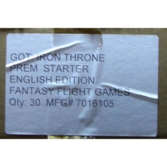 Fantasy Flight Games A Game of Thrones Iron Throne Edition Starter 6-Box Case