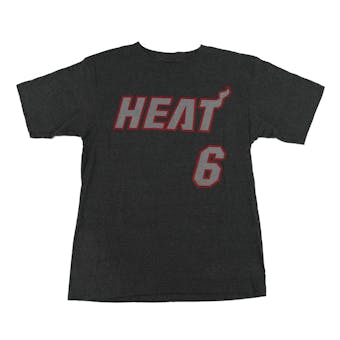 Lebron James Miami Heat Graphite Adidas Gametime T-Shirt (Adult L)