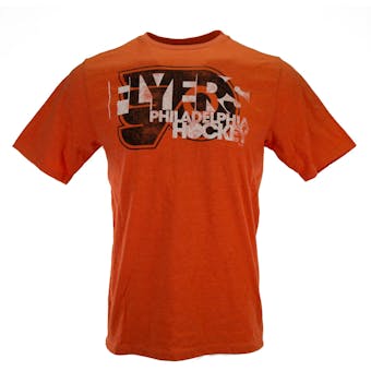 Philadelphia Flyers Reebok Orange Dual Blend Tee Shirt (Womens L)