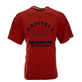 Washington Capitals CCM Reebok Red Applique Tee Shirt (Adult S)