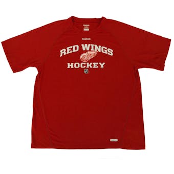 Detroit Red Wings Reebok Red Speedwick Performance Tee Shirt (Adult XL)