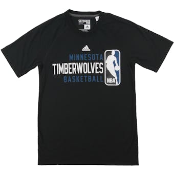 Minnesota Timberwolves Adidas Black Ultimate Tee Shirt (Adult Medium)