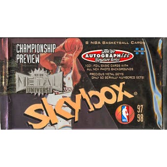 1997/98 Skybox Metal Championship Preview Basketball Hobby Pack