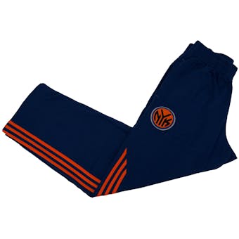 New York Knicks Adidas Blue Pre Game Fleece Sweatpants (Adult XXL)