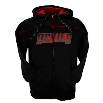 New Jersey Devils Reebok Black Accelerator Full Zip Fleece Hoodie