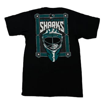 San Joes Sharks Reebok Black New SLD Tee Shirt (Adult S)