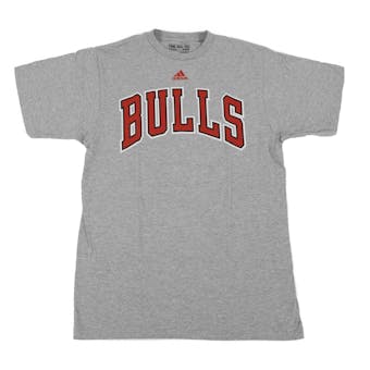 Chicago Bulls Adidas Grey The Go To Tee Shirt (Adult L)