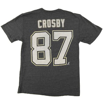 Sidney Crosby #87 Pittsburgh Penguins Reebok CCM Gray Tri Blend Tee Shirt (Adult X-Large)