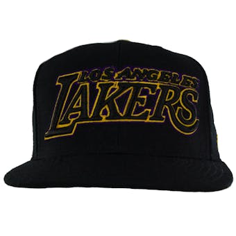 Los Angeles Lakers Adidas Black Authentic Draft Snapback Hat (Adult One Size)