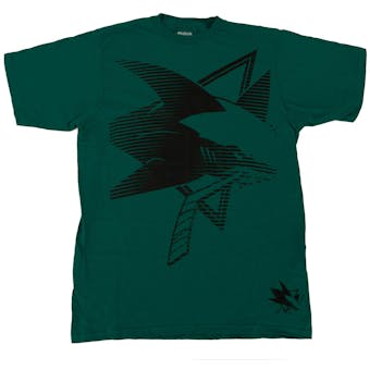San Joes Sharks Reebok Teal The New SLD Tee Shirt (Adult M)