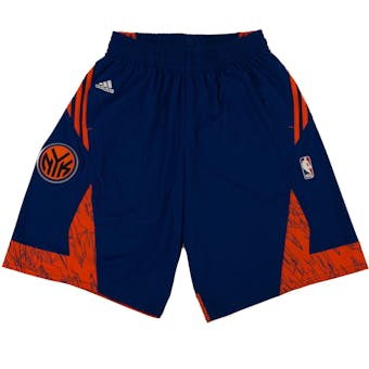 New York Knicks Adidas Blue Pre Game Basketball Shorts