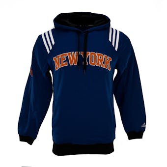 New York Knicks Adidas Blue Fleece Pullover Hoodie (Adult L)
