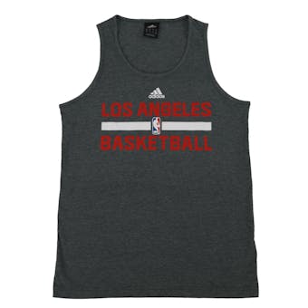 Los Angeles Clippers Adidas Grey Pre Game Tank Top (Adult S)
