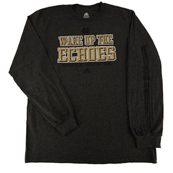 Notre Dame Fighting Irish Adidas Grey Wake Up The Echoes Long Sleeve Tee Shirt (Adult L)