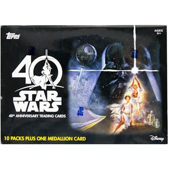 Star Wars 40th Anniversary 10-Pack Blaster Box (Topps 2017)