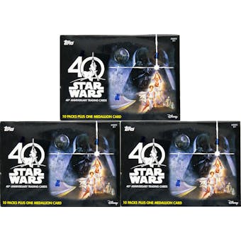 Star Wars 40th Anniversary 10-Pack Box (Topps 2017) (Lot of 3)