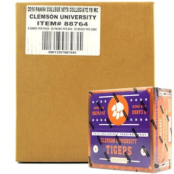 2016 Panini Clemson Tigers Multi-Sport 24-Pack 20-Box Case
