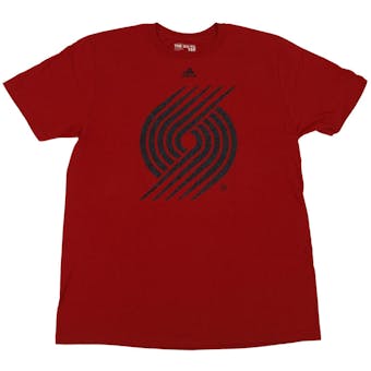 Portland Trail Blazers Adidas Red The Go To Tee Shirt (Adult L)
