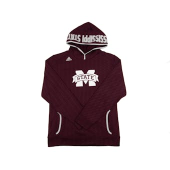 Mississippi State Bulldogs Adidas Maroon Climalite Sideline Player Hoodie (Adult M)