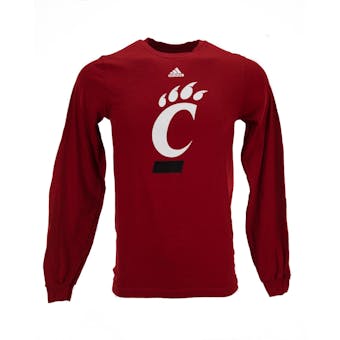 Cincinnati Bearcats Adidas Red The Go To Long Sleeve Tee Shirt (Adult XL)