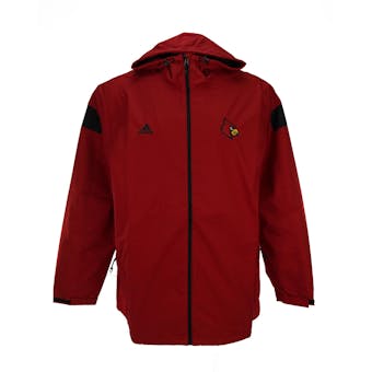 Louisville Cardinals Adidas Maroon Sideline Hooded Full Zip Jacket
