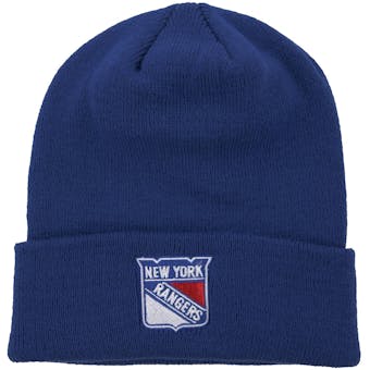 New York Rangers Reebok Blue Face Off Cuffed Knit Hat (Adult OSFA)