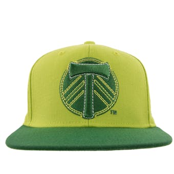 Portland Timbers Adidas Neon Green Flat Brim Snapback Hat (Adult OSFA)