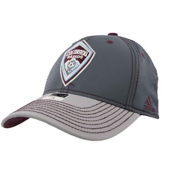 Colorado Rapids SC Adidas Gray Two Tone Structured Flex Fit Hat (Adult L/XL)