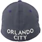 Orlando City Lions SC Adidas Gray Two Tone Structured Flex Fit Hat (Adult L/XL)