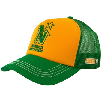 Minnesota North Stars CCM Reebok Green & Yellow Adjustable Structured Hat (Adult OSFA)