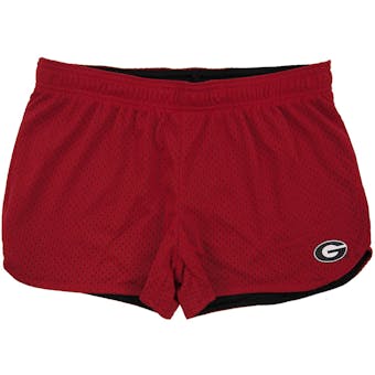 Georgia Bulldogs Colosseum Womens Reversible Red Twist Mesh Shorts (Womens L)