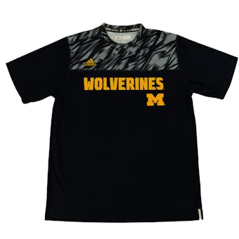 Michigan Wolverines Adidas Navy Climalite Performance Tee Shirt (Adult M)
