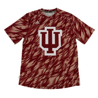Indiana Hoosiers Adidas Red Climalite Performance Training Tee Shirt (Adult M)