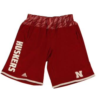Nebraska Cornhuskers Adidas Red Player Performance Shorts (Adult M)
