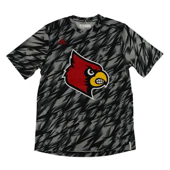 Louisville Cardinals Adidas Black Climalite Performance Training Tee Shirt (Adult XXL)