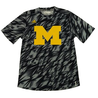 Michigan Wolverines Adidas Navy Climalite Performance Training Tee Shirt (Adult XL)