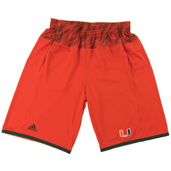 Miami Hurricanes Adidas Orange Player Performance Basketball Shorts (Adult Medium)