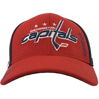 Washington Capitals Reebok Navy & Red Center Ice Draft Structured Flex Fit Hat (Adult S/M)