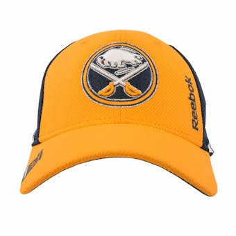 Buffalo Sabres Reebok Center Ice Navy & Yellow Draft Flex Fit Hat (Adult L/XL)