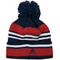 New England Revolution Adidas Navy & Red Cuffed Knit Pom Hat (Adult OSFA)