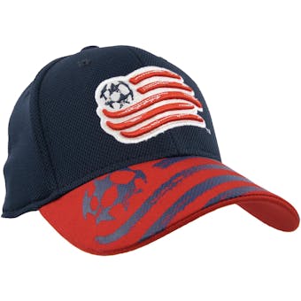 New England Revolution Adidas Navy Structured Flex Fit Hat (Adult S/M)